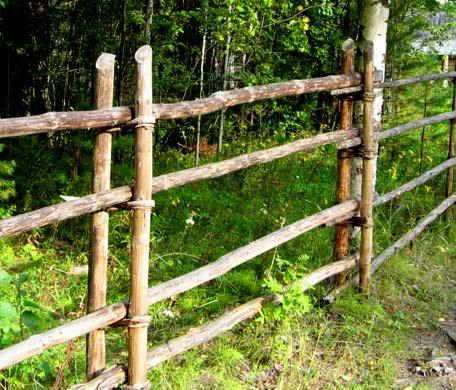 Заборы и изгороди из жердей Заборы и изгороди из жердей