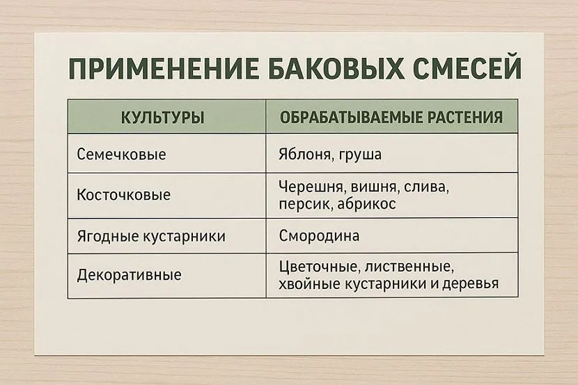 Как правильно смешивать баковые смеси для обработки сада весной