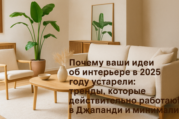 Почему ваши идеи об интерьере в 2025 году устарели: тренды, которые действительно работают в Джапанди и минимализме Почему ваши идеи об интерьере в 2025 году устарели: тренды, которые действительно работают в Джапанди и минимализме