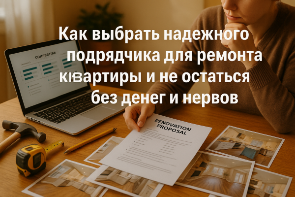Как выбрать надежного подрядчика для ремонта квартиры и не остаться без денег и нервов Как выбрать надежного подрядчика для ремонта квартиры и не остаться без денег и нервов