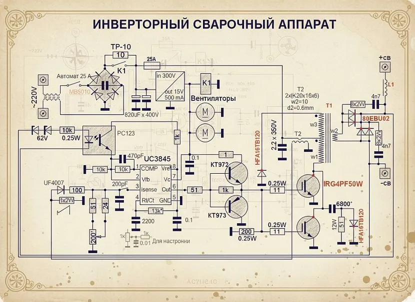 Устройство сварочного инвертора Устройство сварочного инвертора